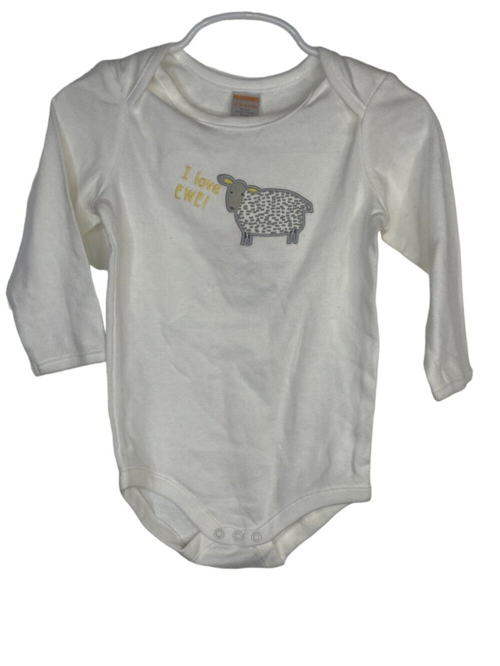 Gymboree Baby Girls Sheep Graphic Bodysuit 12-18 Months Long Sleeve